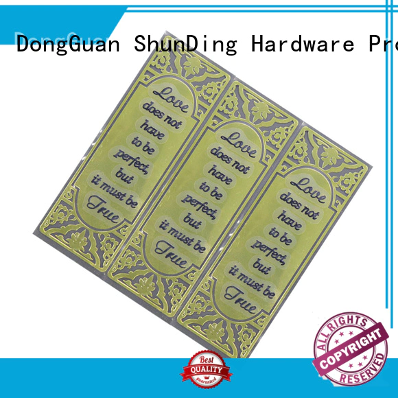 ShunDing etching aluminum sticker with good price for souvenir
