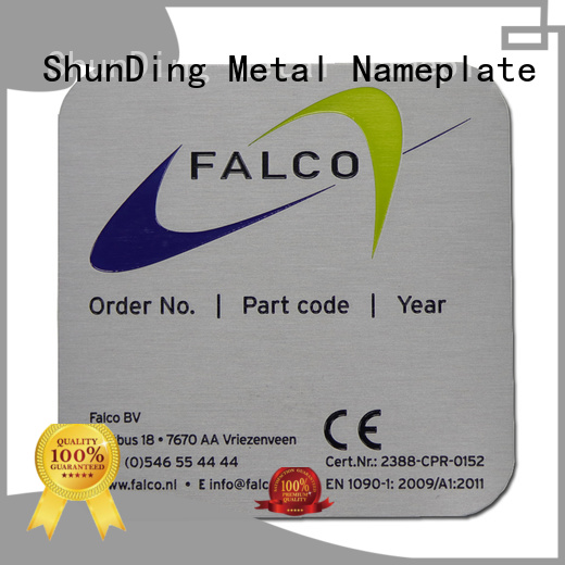 ShunDing quality engraved name plates factory price for souvenir
